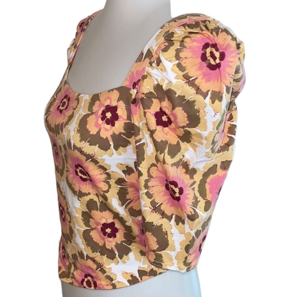 Free People Floral Crop Top Size Medium NWT - Picture 5 of 15